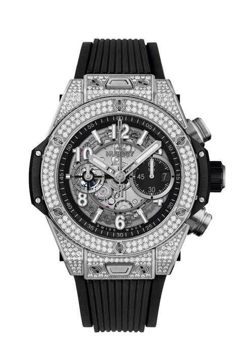 hublot big bang unico titanium pave|big bang unico titanium 44mm.